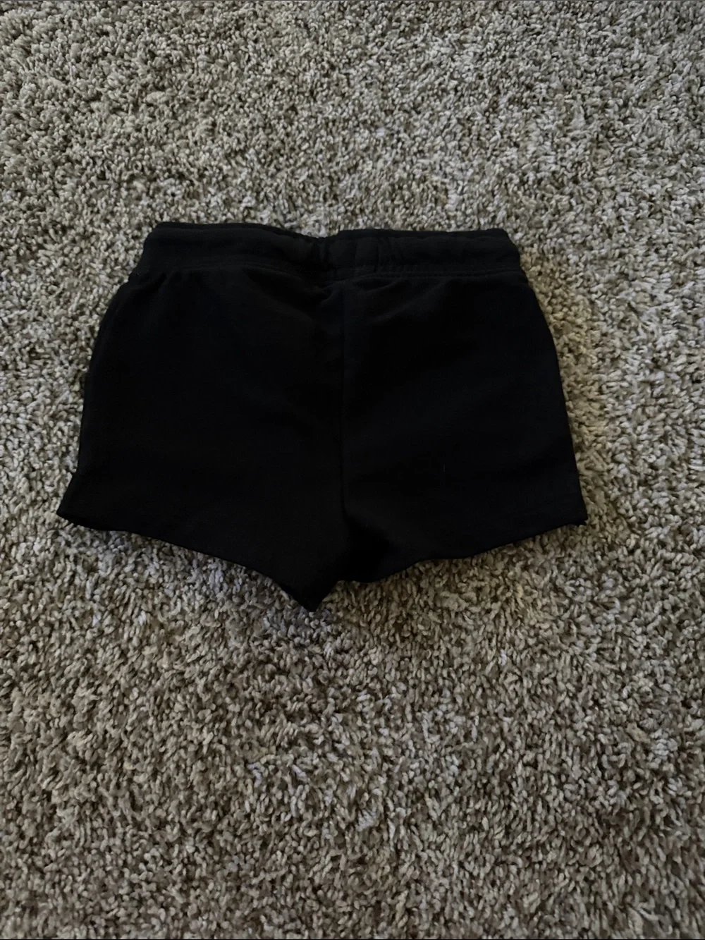 Black Drawstring Jersey Shorts - Picture 2 of 2